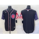 Men's Chicago Cubs Blank Black 2025 Independence Day Vapor Premier Limited Stitched Baseball Jersey