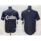 Men's Chicago Cubs Blank Black 'Gothic North Side Edition' Vapor Premier Limited Stitched Baseball Jersey