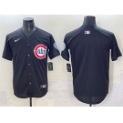 Men's Chicago Cubs Blank Black Limited Stitched Baseball Jersey