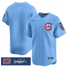 Men's Chicago Cubs Blank Blue 'Ryne Sandberg Tribute' Vapor Limited V3 Stitched Baseball Jersey
