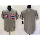 Men's Chicago Cubs Blank Gray 2025 Tokyo Series Limited Stitched Baseball Jersey