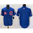 Men's Chicago Cubs Blank Royal 2025 Tokyo Series Limited Stitched Baseball Jersey