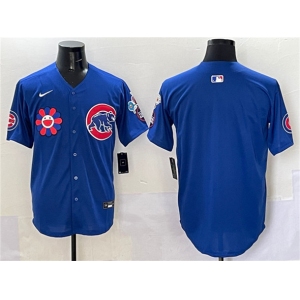 Men's Chicago Cubs Blank Royal 2025 Tokyo Series Limited Stitched Baseball Jersey