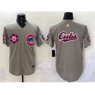 Men's Chicago Cubs Team Big Logo Gray 2025 Tokyo Series Limited Stitched Baseball Jersey