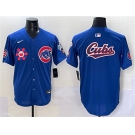 Men's Chicago Cubs Team Big Logo Royal 2025 Tokyo Series Limited Stitched Baseball Jersey