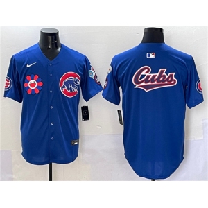 Men's Chicago Cubs Team Big Logo Royal 2025 Tokyo Series Limited Stitched Baseball Jersey