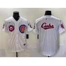 Men's Chicago Cubs Team Big Logo White 2025 Tokyo Series Limited Stitched Baseball Jersey