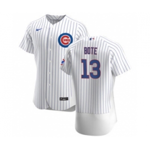 Men's Nike Chicago Cubs #13 David Bote White Home 2020 Authentic Player Baseball Jersey