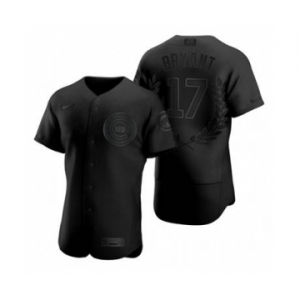 Men's Nike Chicago Cubs #17 Kris Bryant Black Baseball MVP Limited Player Edition Jersey