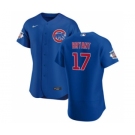 Men's Nike Chicago Cubs #17 Kris Bryant Royal Alternate 2020 Authentic Player Baseball Jersey