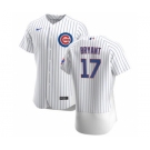 Men's Nike Chicago Cubs #17 Kris Bryant White Home 2020 Authentic Player Baseball Jersey