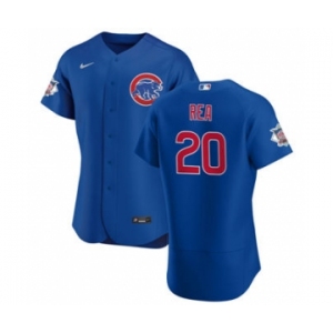 Men's Nike Chicago Cubs #20 Colin Rea Royal Alternate 2020 Authentic Player Baseball Jersey
