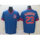 Men's Nike Chicago Cubs #23 Ryne Sandberg Blue Throwback MLB Jersey