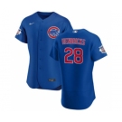 Men's Nike Chicago Cubs #28 Kyle Hendricks Royal Alternate 2020 Authentic Player Baseball Jersey