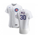 Men's Nike Chicago Cubs #30 Alec Mills White Home 2020 Authentic Player Baseball Jersey