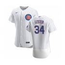 Men's Nike Chicago Cubs #34 Jon Lester White Home 2020 Authentic Player Baseball Jersey