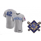 Men's Nike Chicago Cubs #42 Jackie Robinson Gray 2023 Authentic Team Baseball Jersey