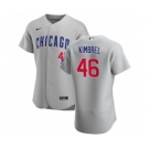 Men's Nike Chicago Cubs #46 Craig Kimbrel Gray Road 2020 Authentic Team Baseball Jersey