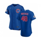 Men's Nike Chicago Cubs #48 Rex Brothers Royal Alternate 2020 Authentic Player Baseball Jersey