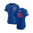 Men's Nike Chicago Cubs #50 Rowan Wick Royal Alternate 2020 Authentic Player Baseball Jersey