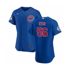 Men's Nike Chicago Cubs #56 Kyle Ryan Royal Alternate 2020 Authentic Player Baseball Jersey