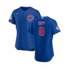 Men's Nike Chicago Cubs #8 Ian Happ Royal Alternate 2020 Authentic Player Baseball Jersey