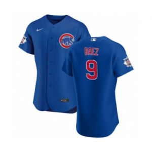 Men's Nike Chicago Cubs #9 Javier Baez Royal Alternate 2020 Authentic Player Baseball Jersey