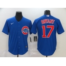 Nike Men's Chicago Cubs #17 Kris Bryant Blue Authentic Cool Base Baseball Jersey