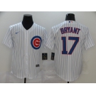 Nike Men's Chicago Cubs #17 Kris Bryant White Authentic Cool Base Baseball Jersey