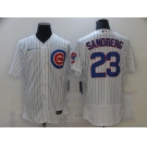 Nike Men's Chicago Cubs #23 Ryne Sandberg White Flex Base Authentic Collection Baseball Jersey