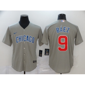 Nike Men's Chicago Cubs #9 Javier Baez Replica Grey Home Cool Base Baseball Jersey