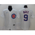 Nike Men's Chicago Cubs #9 Javier Baez Replica White Home Cool Base Baseball Jersey