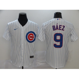 Nike Men's Chicago Cubs #9 Javier Baez Replica White Home Cool Base Baseball Jersey