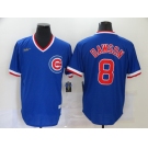 Nike Men's Mitchell and Ness Chicago Cubs#8 Andre Dawson Authentic Blue Throwback MLB Jersey