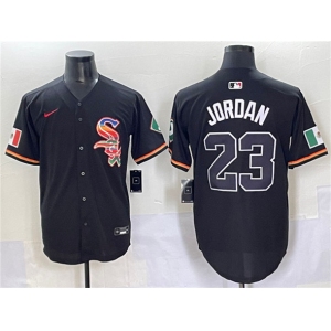 Men's Chicago White Sox #23 Michael Jordan Black Mexico Limited Stitched Baseball Jersey