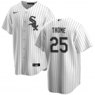 Men's Chicago White Sox #25 Jim Thome White Cool Base Stitched Baseball Jersey