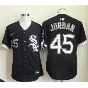 Men's Chicago White Sox #45 Michael Jordan Black Limited Stitched Baseball Jersey