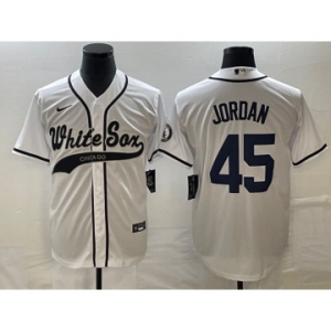 Men's Chicago White Sox #45 Michael Jordan White Cool Base Stitched Baseball Jersey1