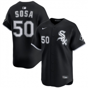 Men's Chicago White Sox #50 Lenyn Sosa Black 2025 Alternate Limited Stitched Baseball Jersey