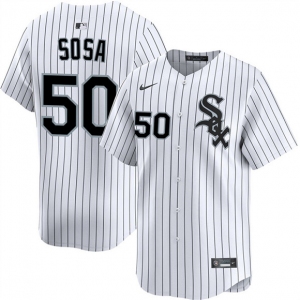Men's Chicago White Sox #50 Lenyn Sosa White 2025 Home Limited Stitched Baseball Jersey
