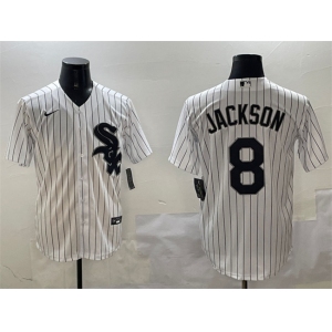 Men's Chicago White Sox #8 Bo Jackson White Cool Base Stitched Baseball Jersey
