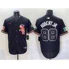 Men's Chicago White Sox #88 Luis Robert Jr. Black Mexico Limited Stitched Baseball Jersey