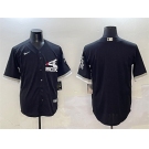 Men's Chicago White Sox Blank Black Cool Base Stitched Jersey