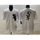 Men's Chicago White Sox White Team Big Logo Cool Base Stitched JerseyS