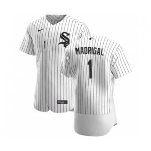 Men's Nike Chicago White Sox #1 Nick Madrigal White Home 2020 Authentic Player Baseball Jersey