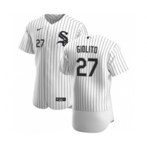Men's Nike Chicago White Sox #27 Lucas Giolito White Home 2020 Authentic Player Baseball Jersey