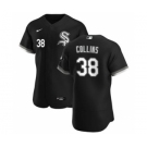 Men's Nike Chicago White Sox #38 Zack Collins Black Alternate 2020 Authentic Player Baseball Jersey