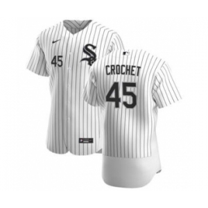 Men's Nike Chicago White Sox #45 Garrett Crochet White Home 2020 Authentic Player Baseball Jersey
