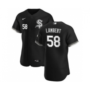 Men's Nike Chicago White Sox #58 Jimmy Lambert Black Alternate 2020 Authentic Player Baseball Jersey