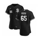 Men's Nike Chicago White Sox #65 Codi Heuer Black Alternate 2020 Authentic Player Baseball Jersey
